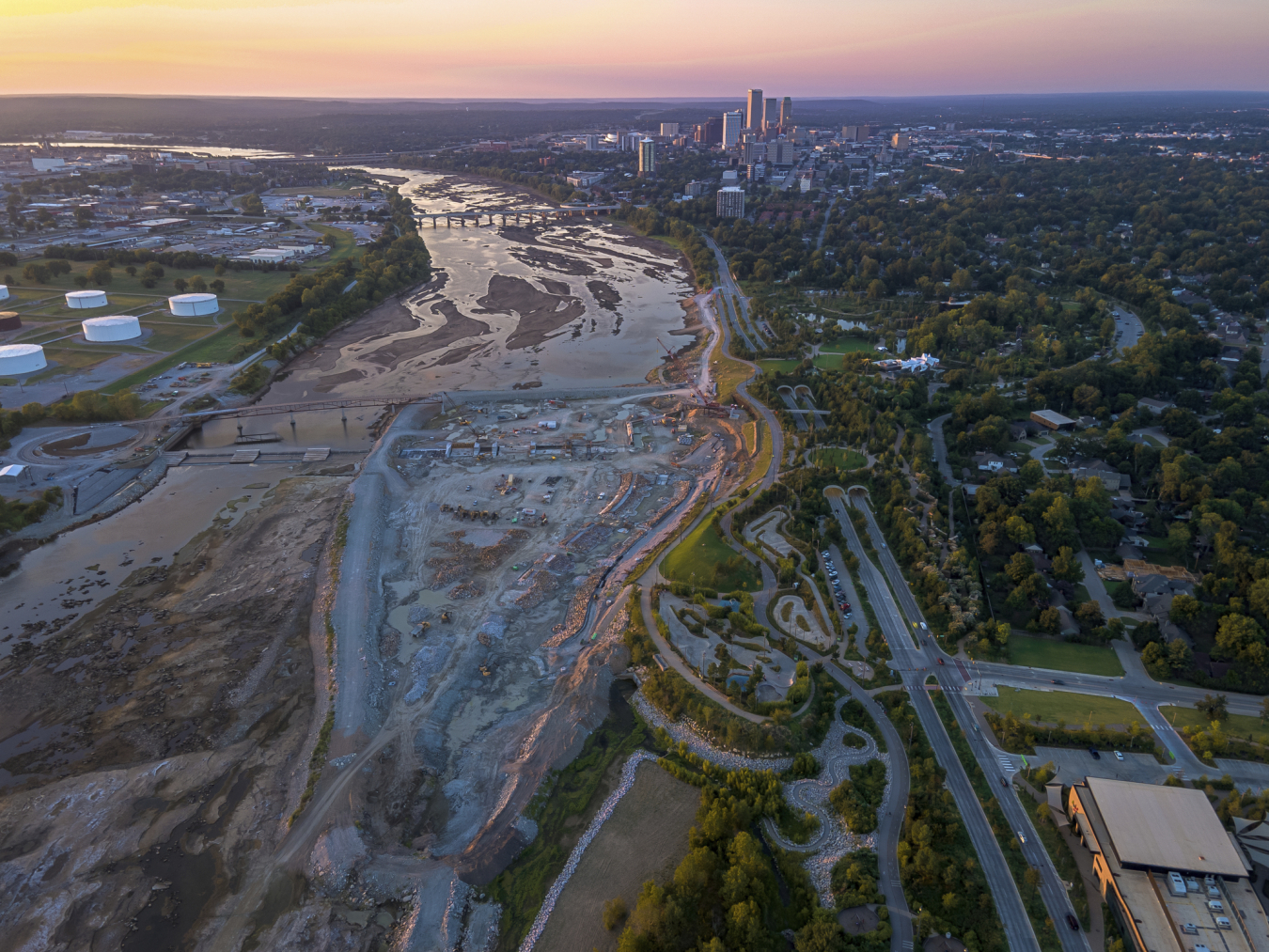 view of Arkansas river and Zinc Dam