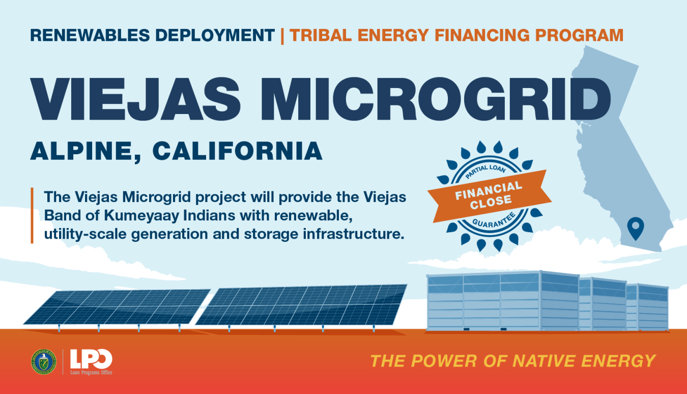 Viejas Microgrid banner with project statement