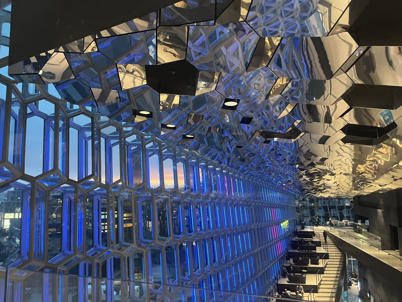 Harpa Hall in Reykjavik, Iceland. 