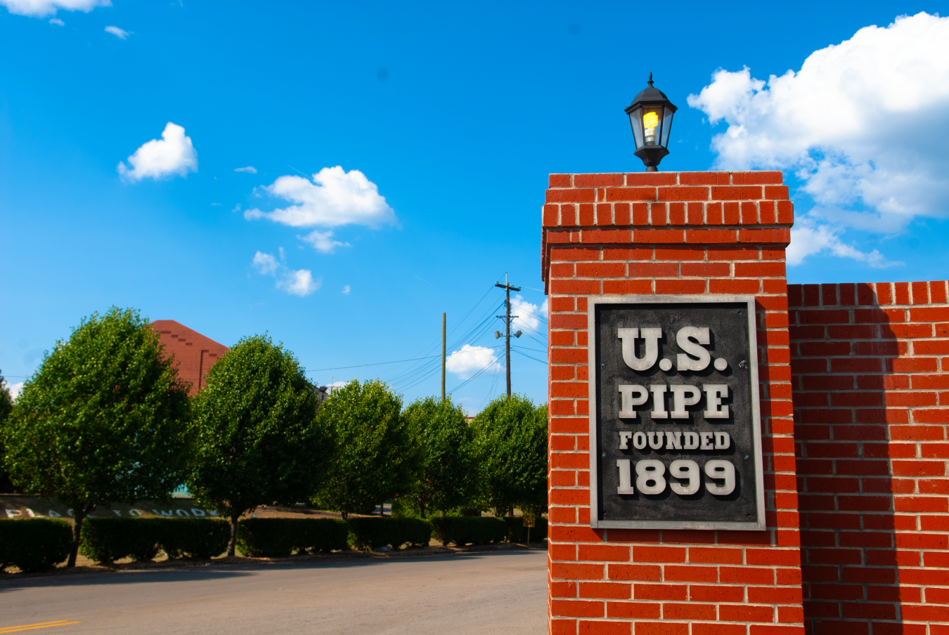 U.S. Pipe main gate signage