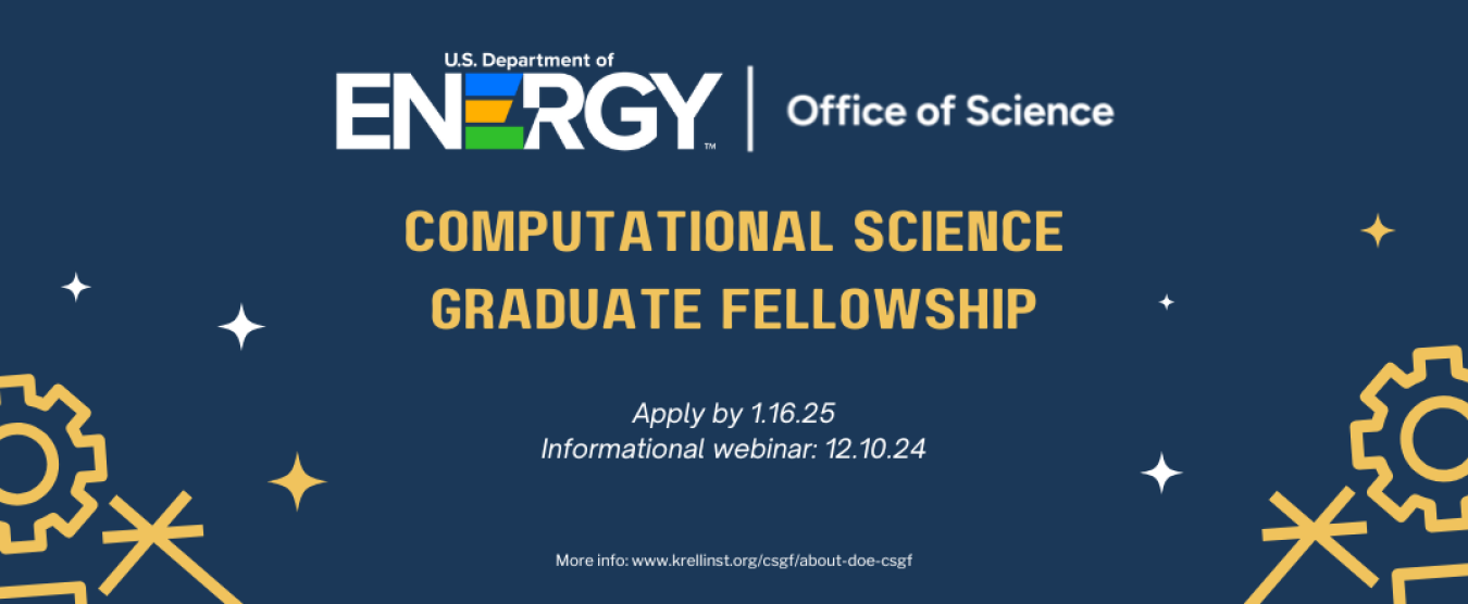 Department of Energy Computational Science Graduate Fellowship Banner