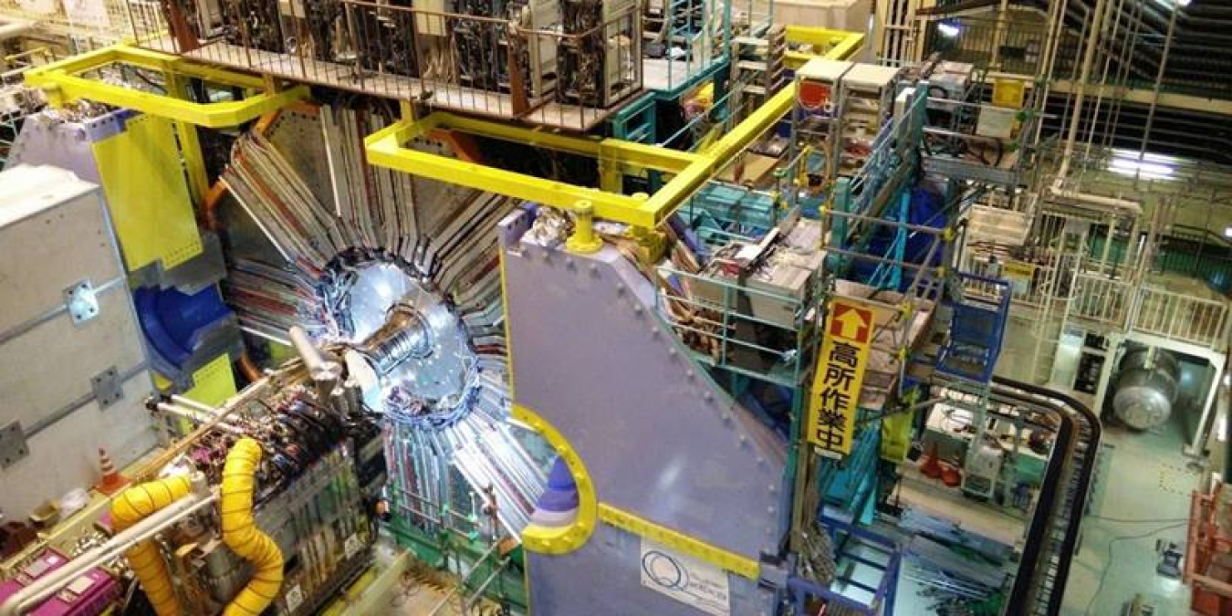 The Belle II experiment at the SuperKEKB accelerator measures particle interactions with extreme precision. Collisions of electron and positron beams create the high-energy environment needed to produce subatomic particles.