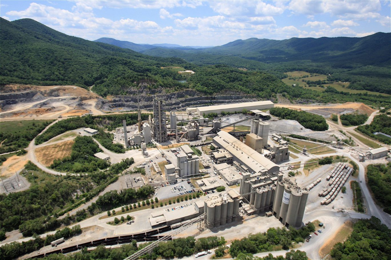 An aerial view of RCC's Troutville, VA facility