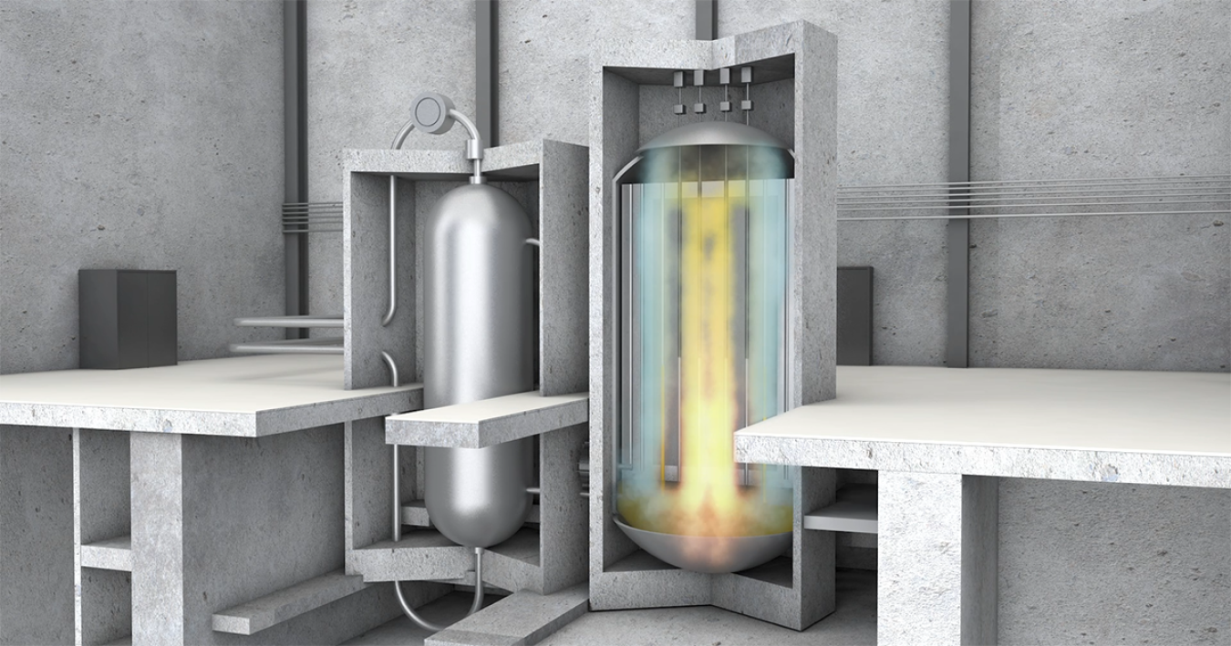 Artist's rendering of a high-temperature gas reactor