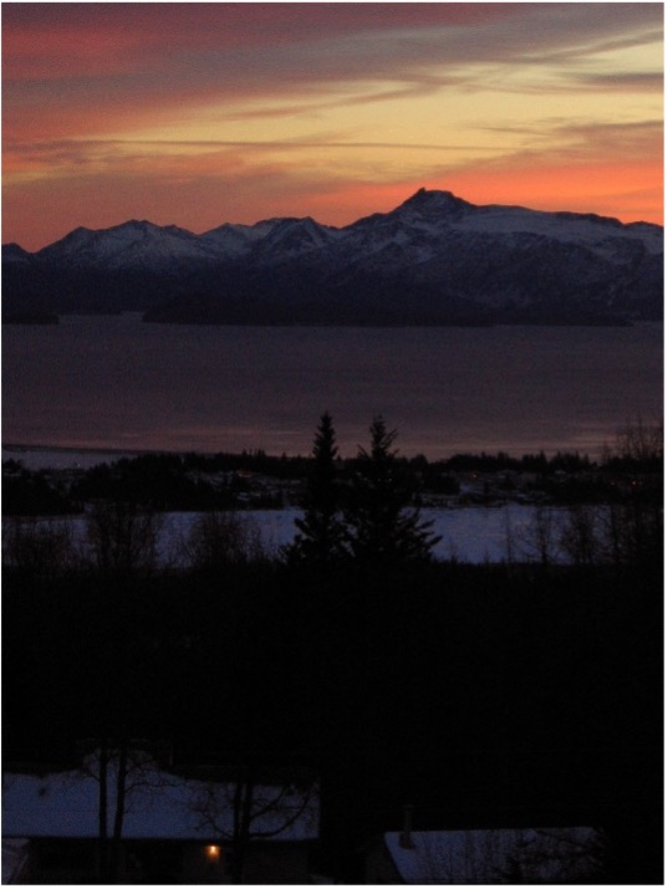 The view from David's room in Homer, Alaska. 