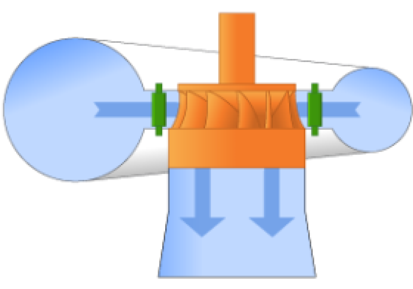 Illustration of a Francis turbine