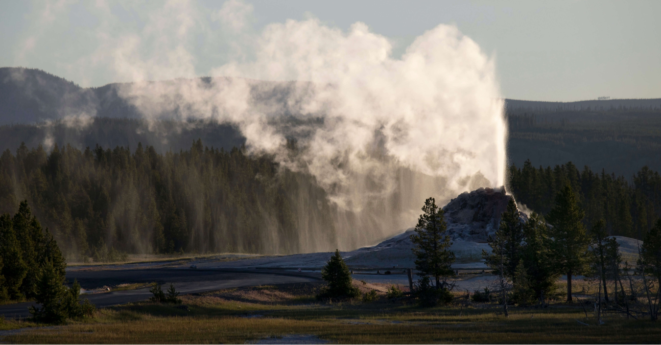 Yellowstone geyser landscape