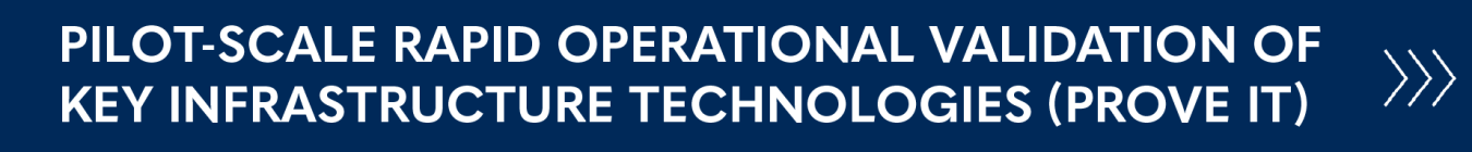 PILOT-SCALE RAPID OPERATIONAL VALIDATION OF KEY INFRASTRUCTURE TECHNOLOGIES (PROVE IT)