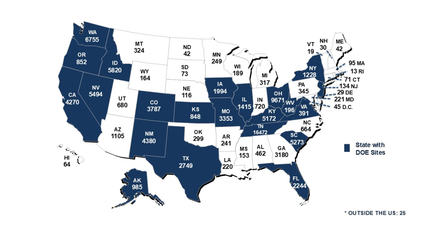 FWP Participants by State of Residence (1997 – September 2024) USA State Map