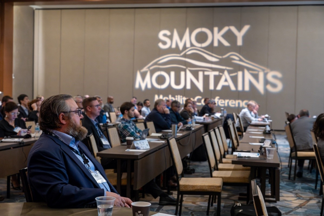 Ausin Brown, Director of the Vehicle Technologies Office at the 2024 Smoky Mountains Mobility Conference