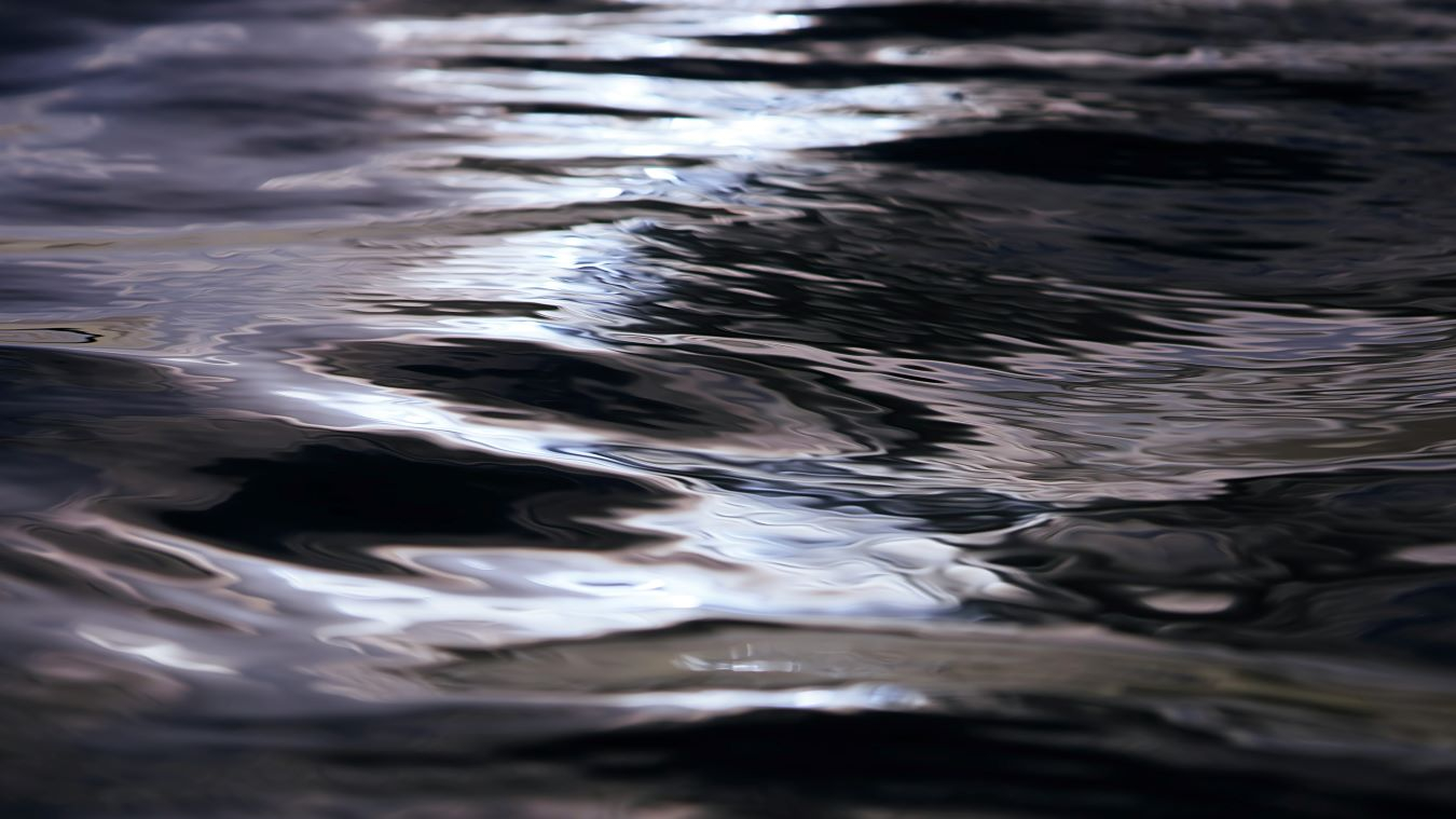 Closeup image of water surface with small waves