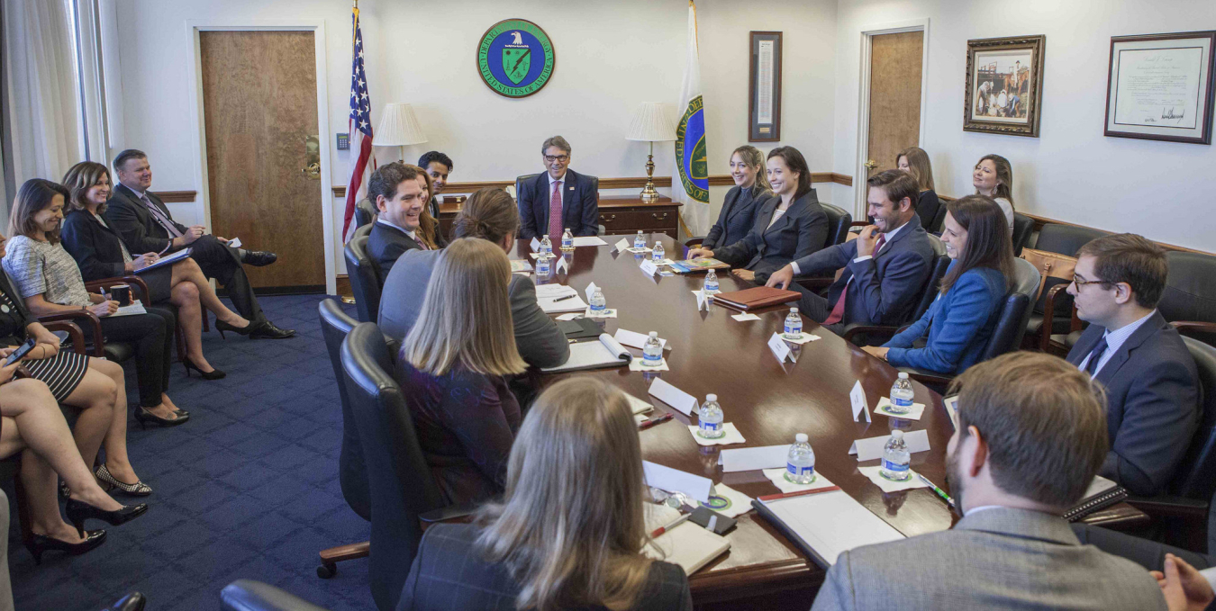 Secretary Perry meets with millennials as part of Nuclear Science Week. 