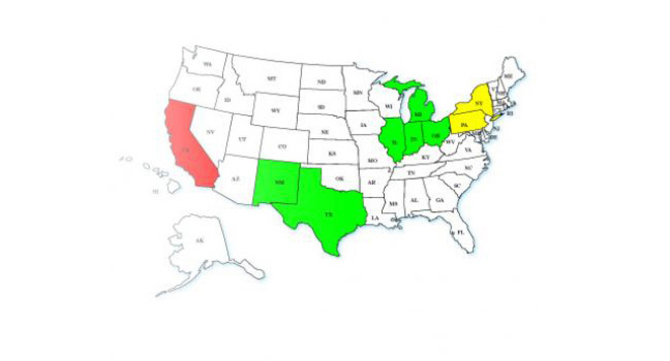 Map Showing Smart Grid Energy Demo Projects by State