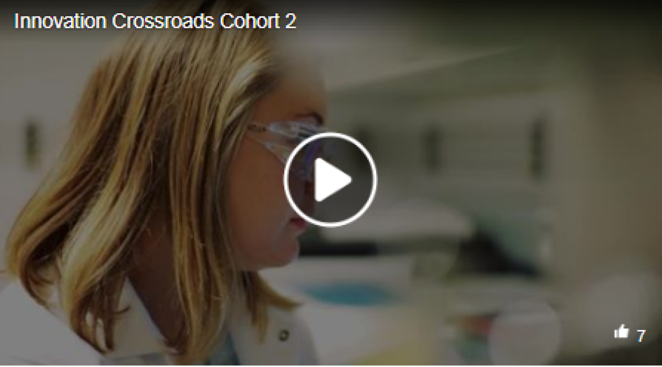 innovation-crossroads-video image of a women in a lab.