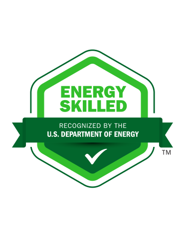 Wordmark that says Energy Skilled and recognized by the U.S. Department of Energy.